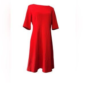 Julian Taylor Vibrant Red Midi Dress